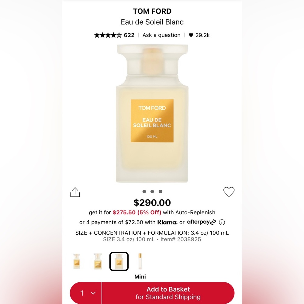 Tom Ford Eau de Soleil Blanc 100ml